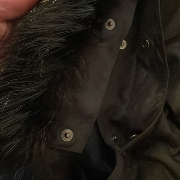 Voyage by Marina Rinaldi Goose Down and Real Beaver Fur Reversible Black Jacket - Picture 16 of 16
